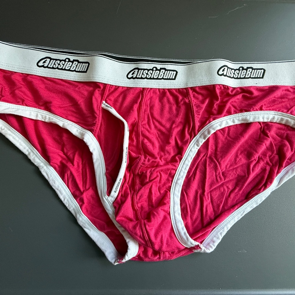 AussieBum Men's Hot Pink Stretch Briefs